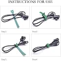SYGA Cable Tie, Hook and Loop Straps Fastener, Nylon Reusable Self-adhesive Cable Organiser for PC TV USB Network Cable, Tape for Home and Office-12mm Width and 150mm Length (Green) 10pcs