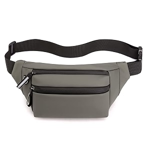 syga chest bag waist fanny pack running belt for men women unisex bum bag with headphone jack and 2-zipper pockets adjustable belt for outdoors yoga workout hiking gifts for men women- khaki