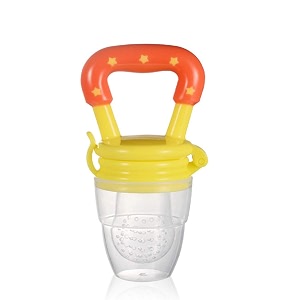 syga medium fresh food nibbler fruit feeder nipple pacifiers bottles_yellow