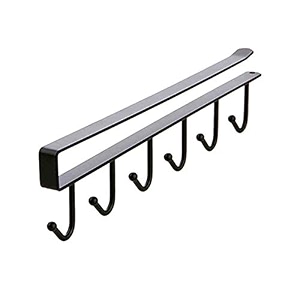 syga metal 6 pin nail free rack wall hanger black