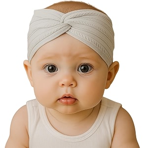 syga newborn infant baby girls soft nylon bowknot tie headbands hairbands fashion hair accessories knotted headband toddlers kids grey
