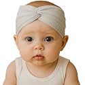 SYGA Newborn Infant Baby Girls Soft Nylon Bowknot Tie Headbands Hairbands Fashion Hair Accessories Knotted Headband Toddlers Kids (Grey)