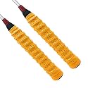 SYGA Pack of 2 Badminton Tennis Racket Grip Self Adhesive Grip Handle Tape Racquet Grip Soft Replacement Non-Slip Anti Sweat Overgrip - Yellow