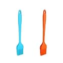 SYGA Pack of 10 Silicone Brush Set Pastry Oil Basting Heat Resistant Non-Sticky Grilling for Baking Barbecue Brush(Blue&Orange)