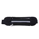 SYGA Running Waist Belt for Women &amp; Men Sweat Rainproof Phone Holder with Adjustable Strap &amp; 3 Pockets Headphone Hole WaistBag for Phone-Sports, Yoga, Workout &amp; Outdoor Activities (New Black)
