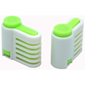syga set of 2 diy cake slicer stratification auxiliary bread slice toast cut 5 layers leveler slicer kitchen fixator toolgreen