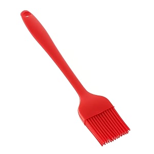 syga silicone brush set pastry oil basting heat resistant non-sticky grilling for baking barbecue brushred