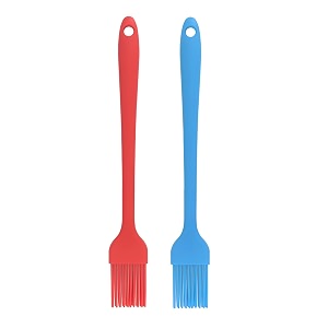 syga silicone brush set pastry oil basting heat resistant non-sticky grilling for baking barbecue brush pack of 2multi