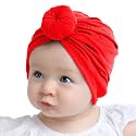 SYGA Unisex Cotton Hat (TurbonHeadWrap_Red_Red_Small)