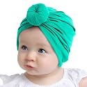 SYGA Unisex Cotton Turban Hat (Pack Of 1) (TurbonHeadWrap_Cyan_Cyan_S)