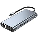 SYGA USB C Hub 11 in 1 USB Hub 3.0 Multi Interface for Compupter Laptop Docking Type C Device - BYL2110