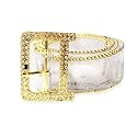 SYGA Women's PVC PLastic Belt Alloy Buckle Ladies Grommet Clear Waist Belts for Jeans Transparent Belts Pin Buckle(Fits Waist Size 26-36)