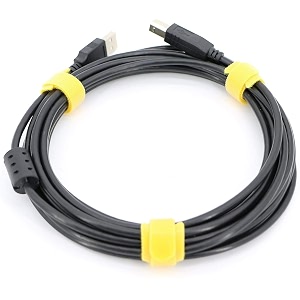 syga yellow cable tie hook and loop straps fastener nylon reusable self-adhesive cable organiser for pc tv usb network cable tape for home and office-12mm x 150mm length 50pcs