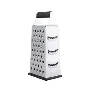 4-sided stainless steel multipurpose grater and slicer wood finish for cut vegetables gingercucumbers carrots potatoes 4 in 1 grater