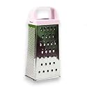 SYGNIUS 4-Sided Stainless Steel Multipurpose Grater and Slicer Wood Finish for Cut Vegetables, Ginger,Cucumbers, Carrots, Potatoes (Multi)
