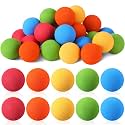 Syhood 24 Pieces Mini Knee Hockey Balls for Kids Gift Soft Foam Hockey Balls for Indoor Floor Mini Stick Nets Party, Assorted Colors, 2 Inch