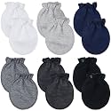 Syhood 6 Pairs Baby Mittens Newborn Infant No Scratch Cotton