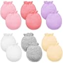 Syhood 6 Pairs Baby Mittens Newborn Infant No Scratch Cotton