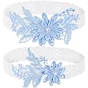 Syhood Wedding Garters for Bride Lace Garter Set with Faux Pearl