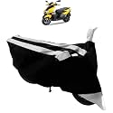 Dustproof - UV Protection Full Wheeler Body Cover for TVS Ntorq 125 (Black Silver)