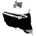 Dustproof Bike Body Cover for Hero Glamour (Black Silver)