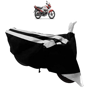 dustproof bike body cover for hero splendor i smart black silver