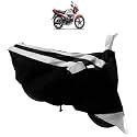 Dustproof Bike Body Cover for Hero Splendor I Smart (Black Silver)