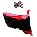 Two Wheeler Body Protection Cover/Motorcycle Cover for Yamaha Fascino 125(Black RED)