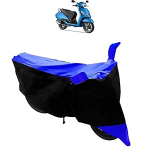 two wheeler body protection covermotorcycle cover for tvs jupiter black blue