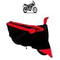 Two Wheeler Body Protection Cover/Motorcycle Cover for Bajaj Pulsar 220F (Black RED)