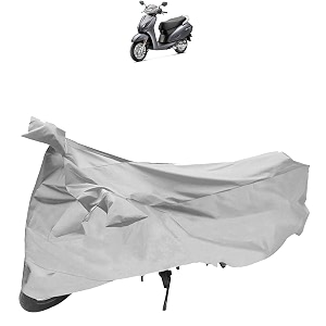 waterproof uv protection motorcycle body cover with mirror pockets for honda activa 6gsilver