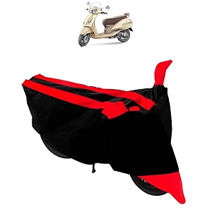 uv protection dirt amp dust proof motorcyclebike body cover for tvs jupiter classic black red