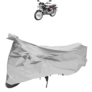 waterproofuv protection motorcycle body cover with mirror pockets for hero hf deluxe silver