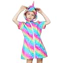 Sylfairy Cover Up for Girls Terry Swim Cover Ups Hooded Terry Kids Cover Up Bathing Suit Beach Dress 4-9Years