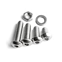 SYLIX M6 x 16mm Allen Button Head Screws, Stainless Steel, Bright Finish | Set of Bolt with Nut &amp; Washer for Home, Industrial, Plumbing (10 pcs)