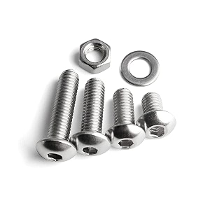 sylix m6 x 50mm allen button head screws stainless steel bright finish  set of bolt with nut amp washer for home industrial plumbing 25 pcs