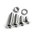 SYLIX M6 x 50mm Allen Button Head Screws, Stainless Steel, Bright Finish | Set of Bolt with Nut &amp; Washer for Home, Industrial, Plumbing (25 pcs)