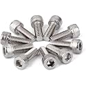 SYLIX ® M8 X 75mm length Allen Cap socket head screw Stainless Steel | Allen socket head cap screw with Nut and Washer (10 pcs set)