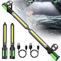 SYLSTAR Work Light for Mechanic, 2400LM LED, 4400mAh Rechargeable, Magnetic, Underhood Work Light with Hooks for Car Repairing/Inspection/Garage/Workshop/Emergency