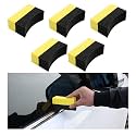 10 PCS Tire Contour Dressing Applicator Pads, Car Polishing Sponge Wax Buffing Pads, Automotive Tire Dressing Shine Sponge for Car Glass, Painted Steel, Porcelain and More (Normal)