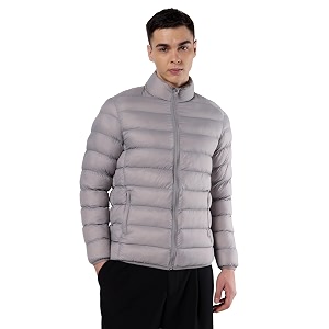 symbol premium mens standard length lightweight packable quilted bomber jacket heavy winter  fully lined