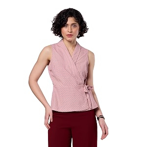 Symbol Premium Womens Polyester Solid Sleeveless Wrap
