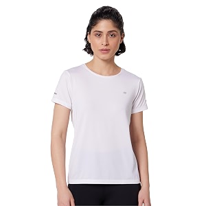 symbol premium women39s polyester blend solid regular fit sports stretch t-shirt  round neck  raglan sleeve  moisture-wicking  activewear  running  gym  plain available in plus sizes