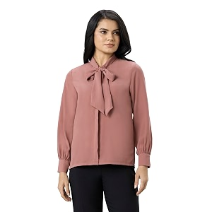 Symbol Premium Womens Polyester Bow Tie Top