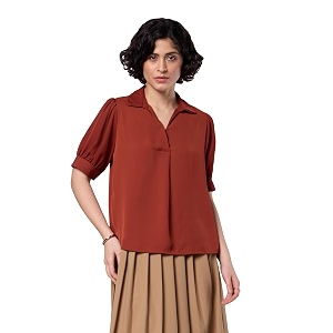 Symbol Premium Womens Polyester Collared Top