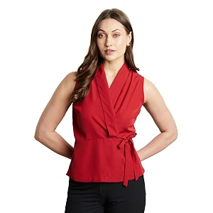 Symbol Premium Womens Polyester Solid Sleeveless Wrap