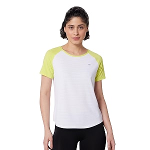 symbol premium women39s polyester blend solid regular fit sports stretch t-shirt  round neck  raglan sleeve  moisture-wicking  activewear  running  gym  plain available in plus sizes