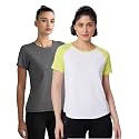 Symbol Premium Women's Polyester Blend Solid Regular Fit Sports Stretch T-Shirt | Round Neck | Raglan Sleeve | Moisture-Wicking | Activewear | Running | Gym | Plain (Available in Plus Sizes)