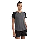 Symbol Premium Women's Polyester Blend Solid Regular Fit Sports Stretch T-Shirt | Round Neck | Raglan Sleeve | Moisture-Wicking | Activewear | Running | Gym | Plain (Available in Plus Sizes)