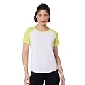 Symbol Premium Women's Polyester Blend Solid Regular Fit Sports Stretch T-Shirt | Round Neck | Raglan Sleeve | Moisture-Wicking | Activewear | Running | Gym | Plain (Available in Plus Sizes)